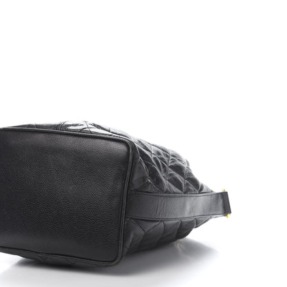 Chanel Caviar Quilted Drawstring Shoulder Bag Black 12 of 16