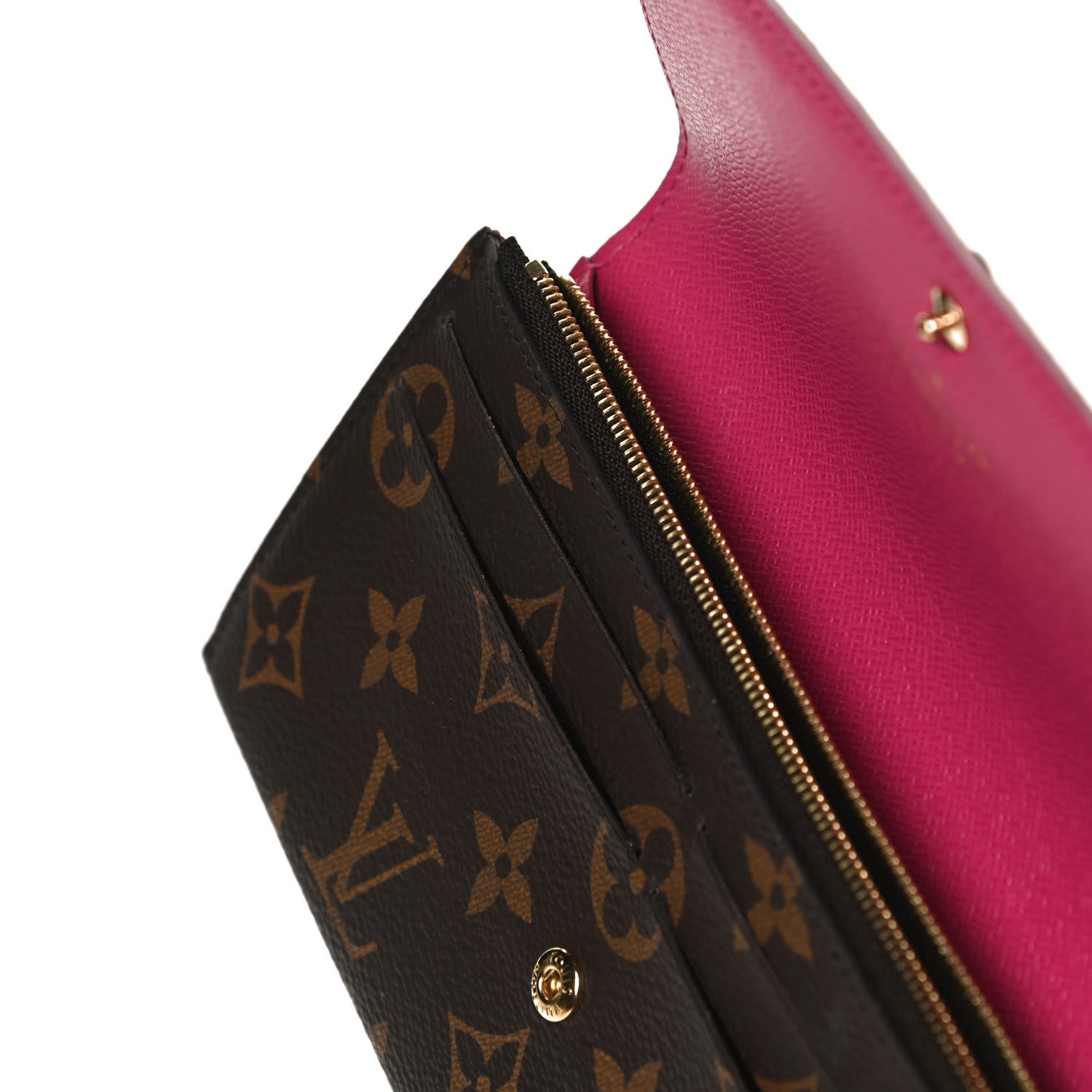 Louis Vuitton Monogram Bloom Flower Emilie Wallet Fuchsia 9 of 9