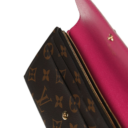Louis Vuitton Monogram Bloom Flower Emilie Wallet Fuchsia 9 of 9