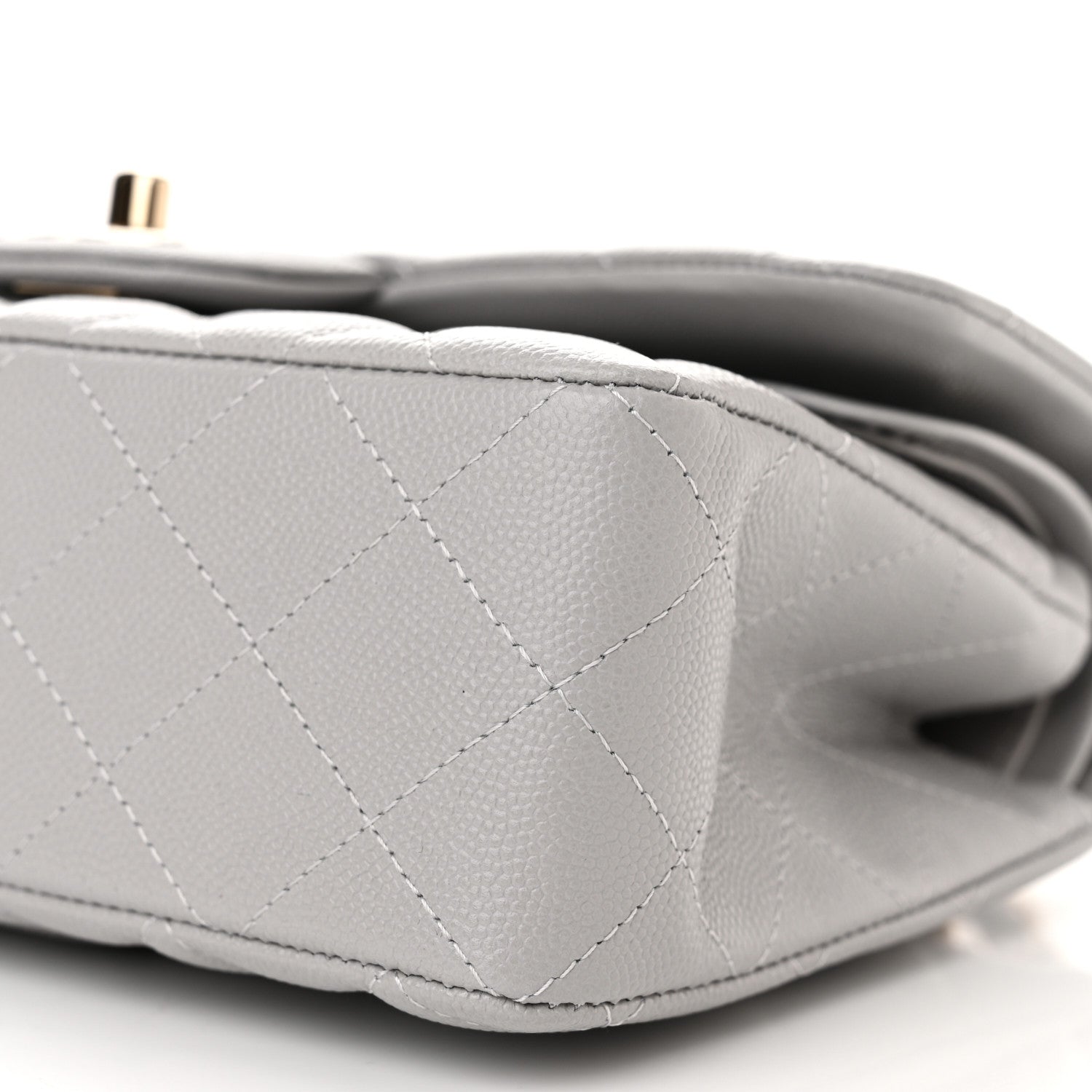 Chanel Caviar Quilted Small Double Flap Grey 7 of 11