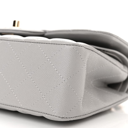 Chanel Caviar Quilted Small Double Flap Grey 7 of 11