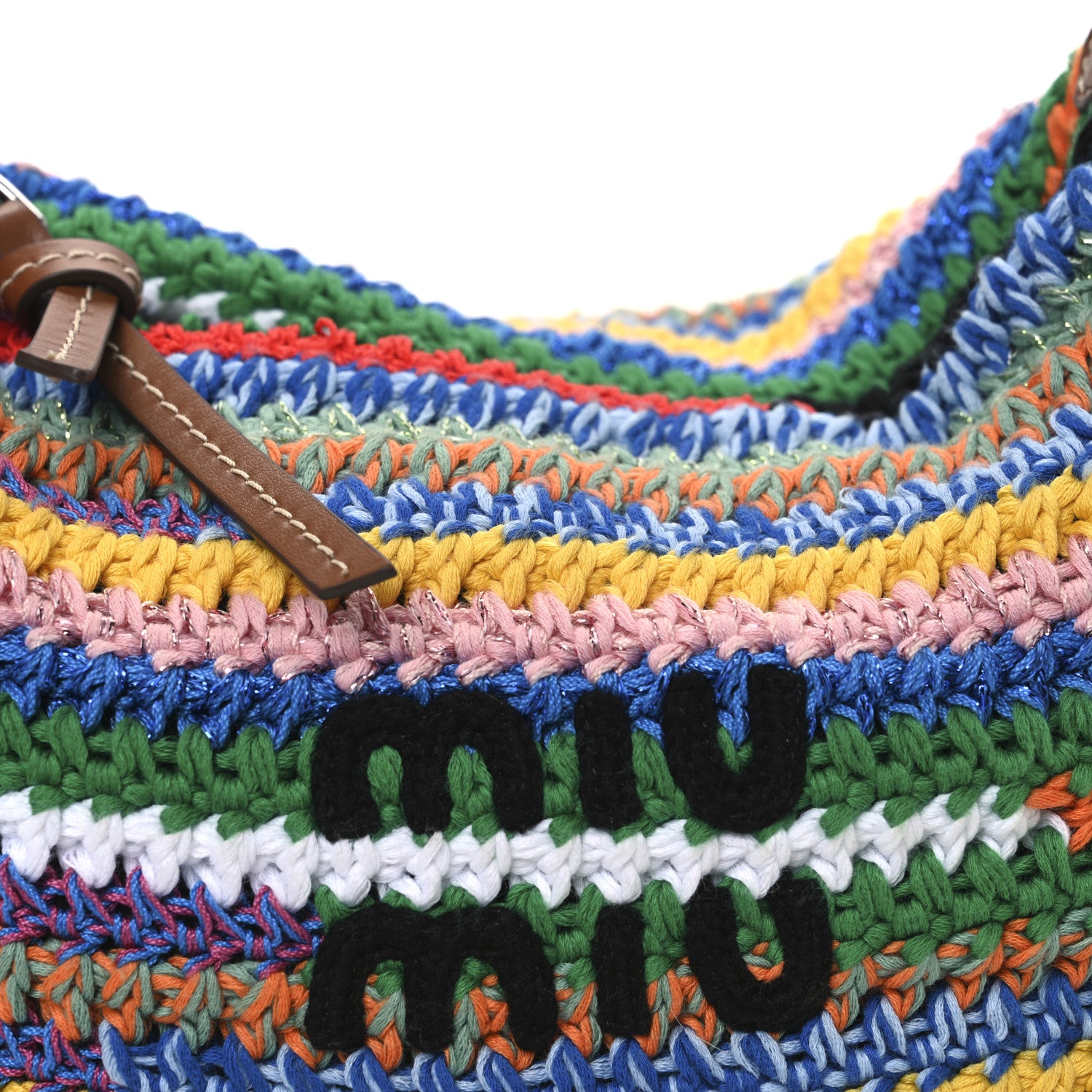 Miu Miu Fabric Crochet Pouch Multicolor 8 of 10