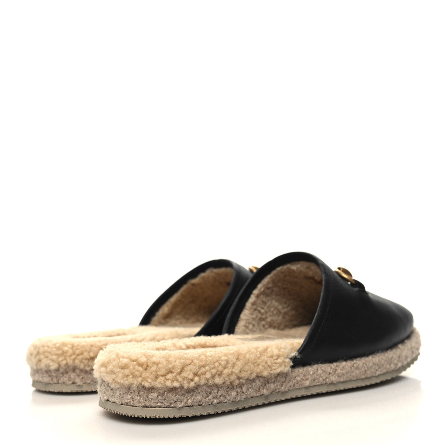 Nappa Wool Womens Fria Slippers 38 Black Butterscotch