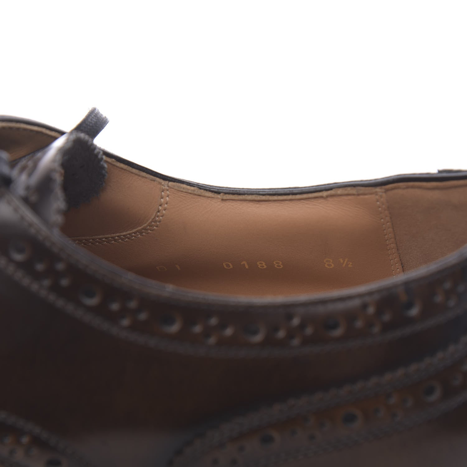 Louis Vuitton Calfskin Mens Voltaire Derby Shoes 8.5 Dark Brown 8 of 8