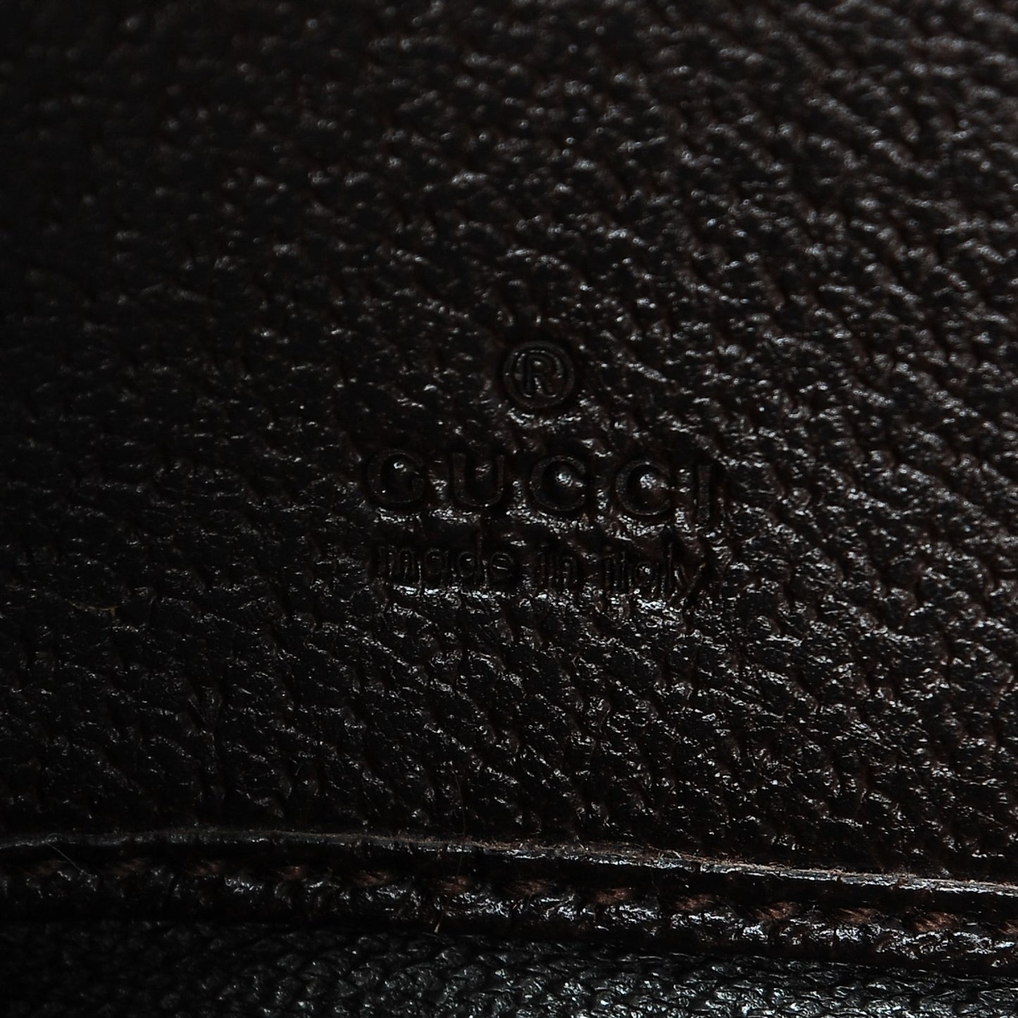 Monogram Metal Bar Zip Around Wallet Dark Brown