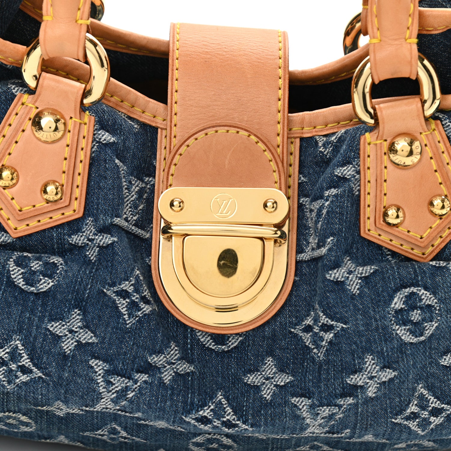 Louis Vuitton Monogram Denim Pleaty Blue 7 of 10