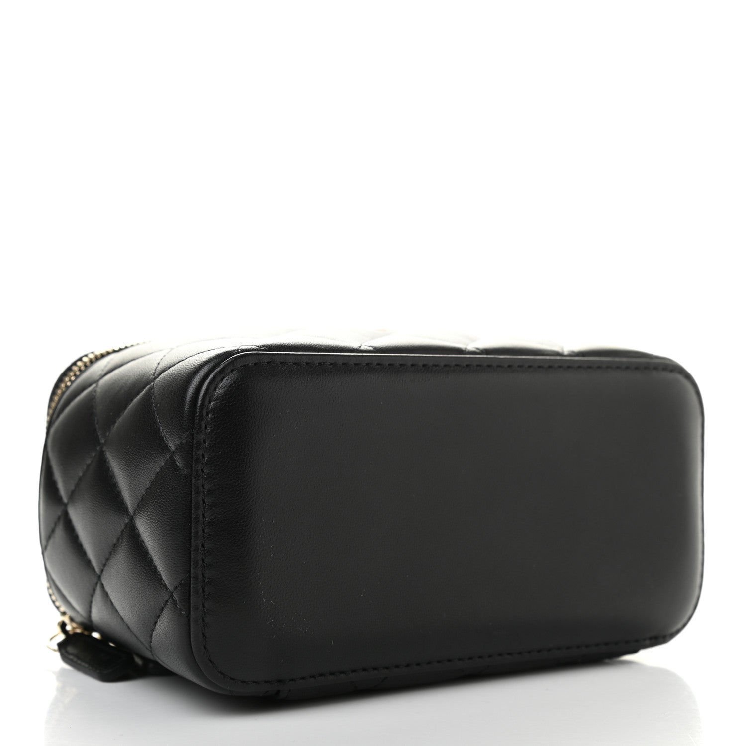 Chanel Lambskin Quilted Pearl Crush Small Vanity Case With Chain Black 4 of 9