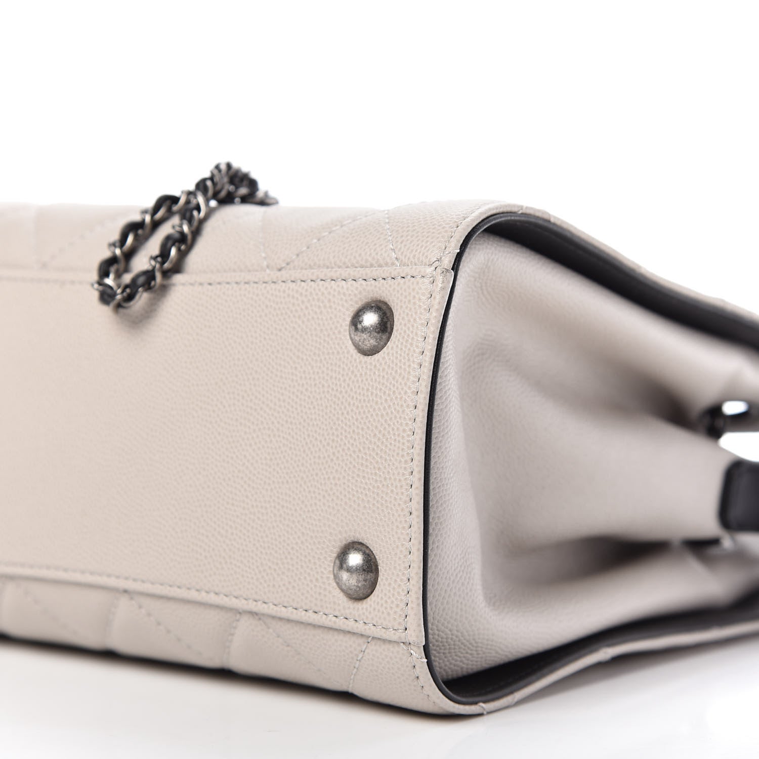 Chanel Caviar Quilted Small CC Bucket Bag Grey 7 of 12