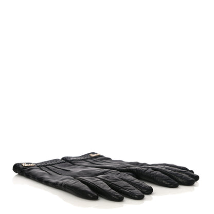 Gucci Donna Nappa Gloves 7.5 Black 4 of 13