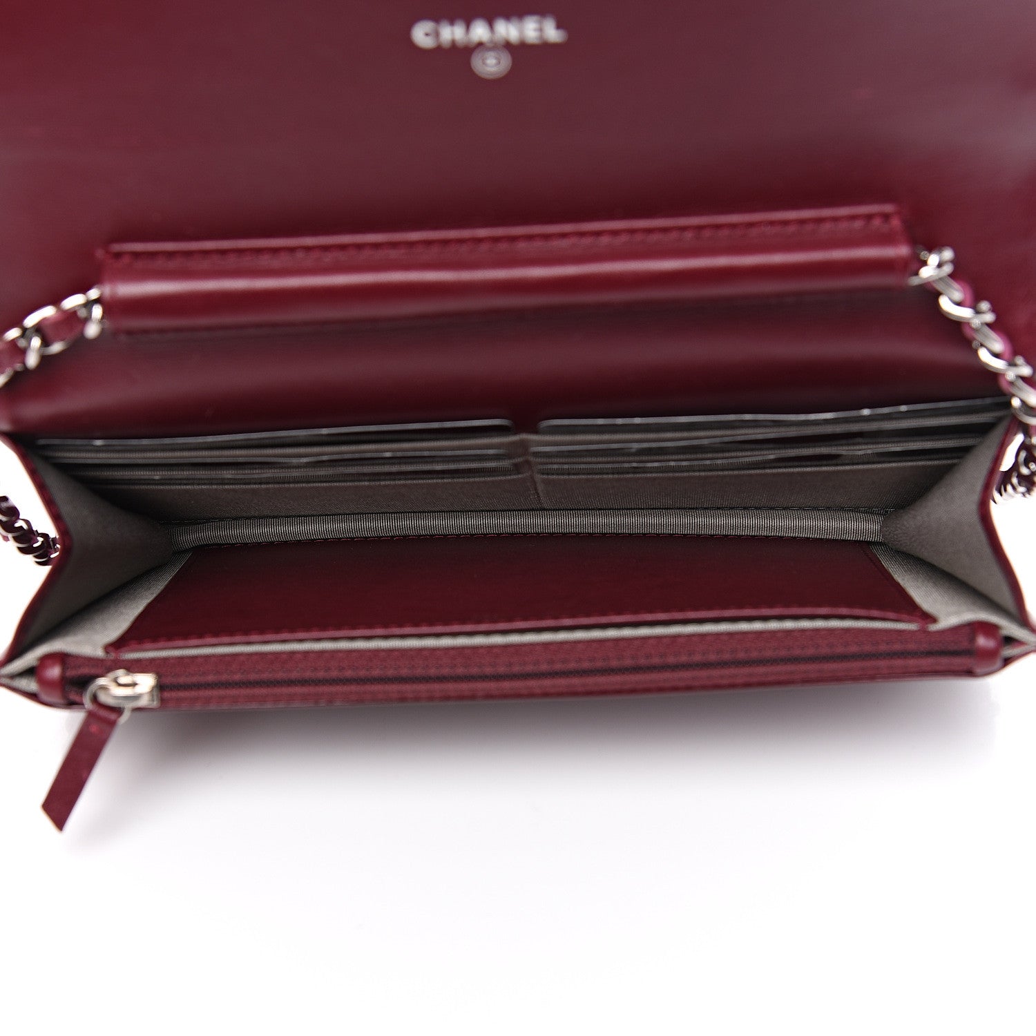 Chanel Patent Quilted Brilliant Wallet On Chain WOC Red 4 of 12