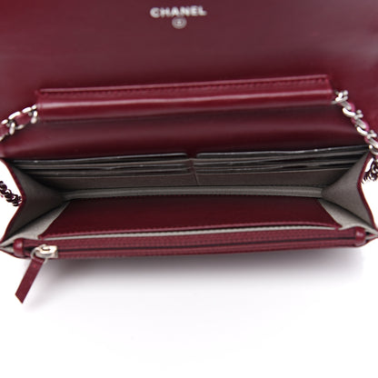 Chanel Patent Quilted Brilliant Wallet On Chain WOC Red 4 of 12