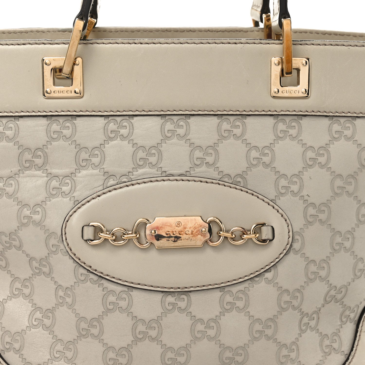 Gucci Guccissima Large Punch Tote Ivory 8 of 10
