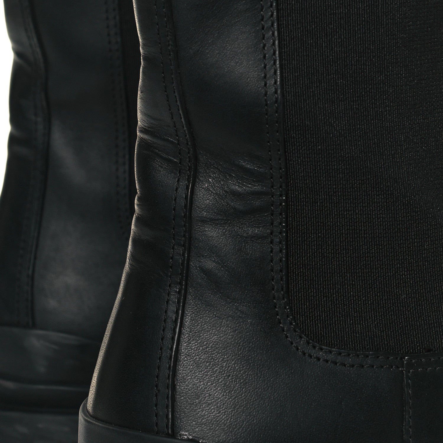 Bottega Veneta Calfskin The Tire Chelsea Boots 40 Black Bright Red 10 of 10