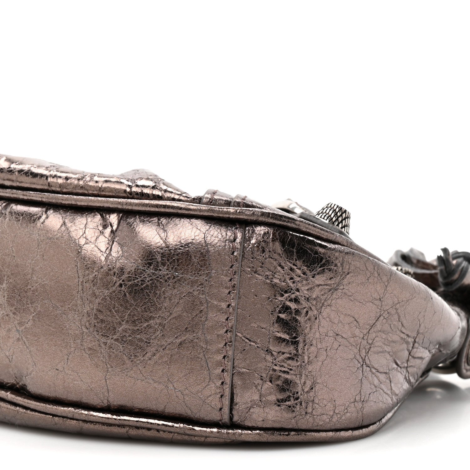 Balenciaga Metallic Agneau Arena Le Cagole Shoulder Bag XS Dark Bronze 10 of 11