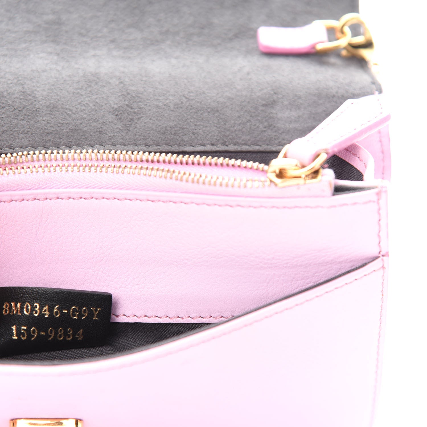 Fendi Vitello Flamingo Tube Wallet on Chain Lavanda 10 of 11