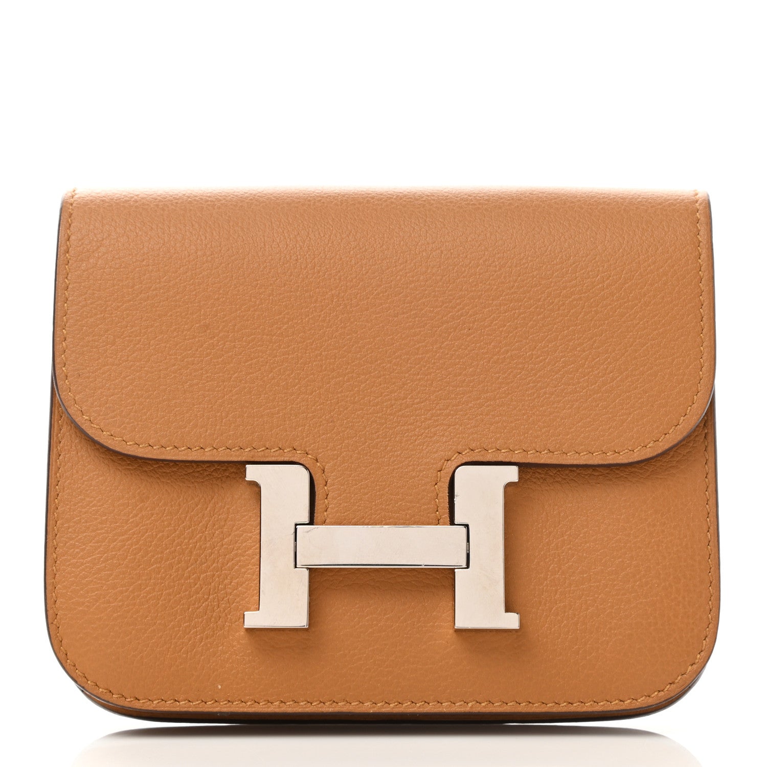 Hermes Evercolor Constance Slim Wallet Caramel 1 of 8