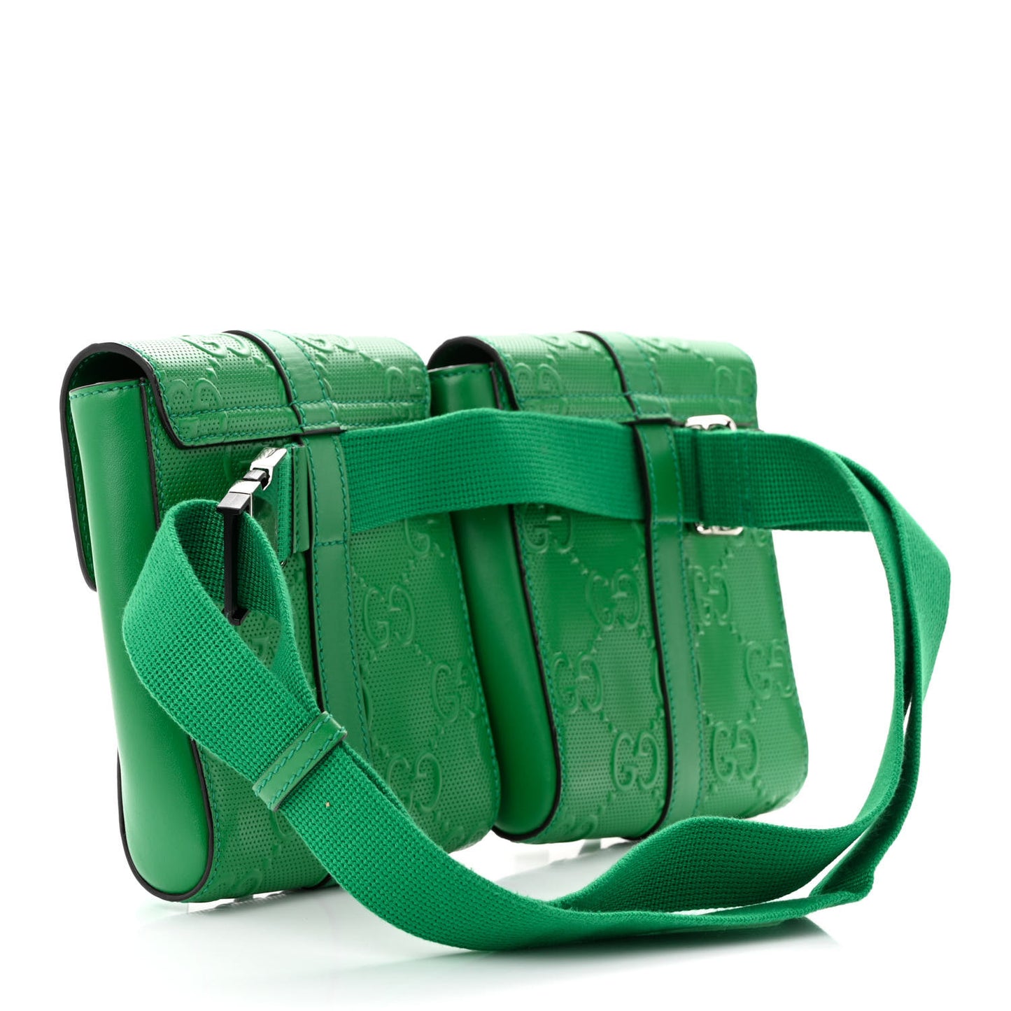 Calfskin GG Tennis Embossed 2 Detachable Pouch Belt Bag New Shamarock