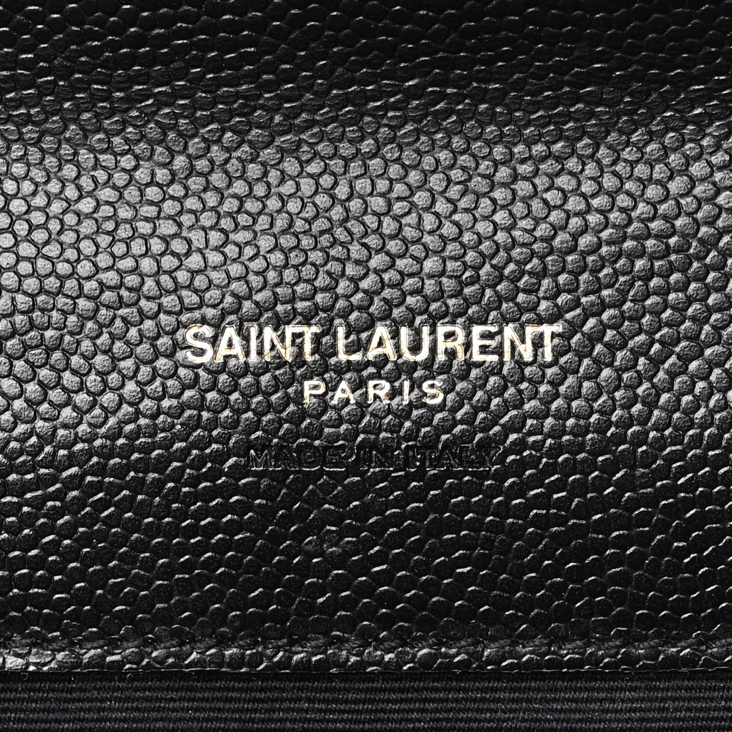 Grain De Poudre Matelasse Chevron Monogram Envelope Clutch Black