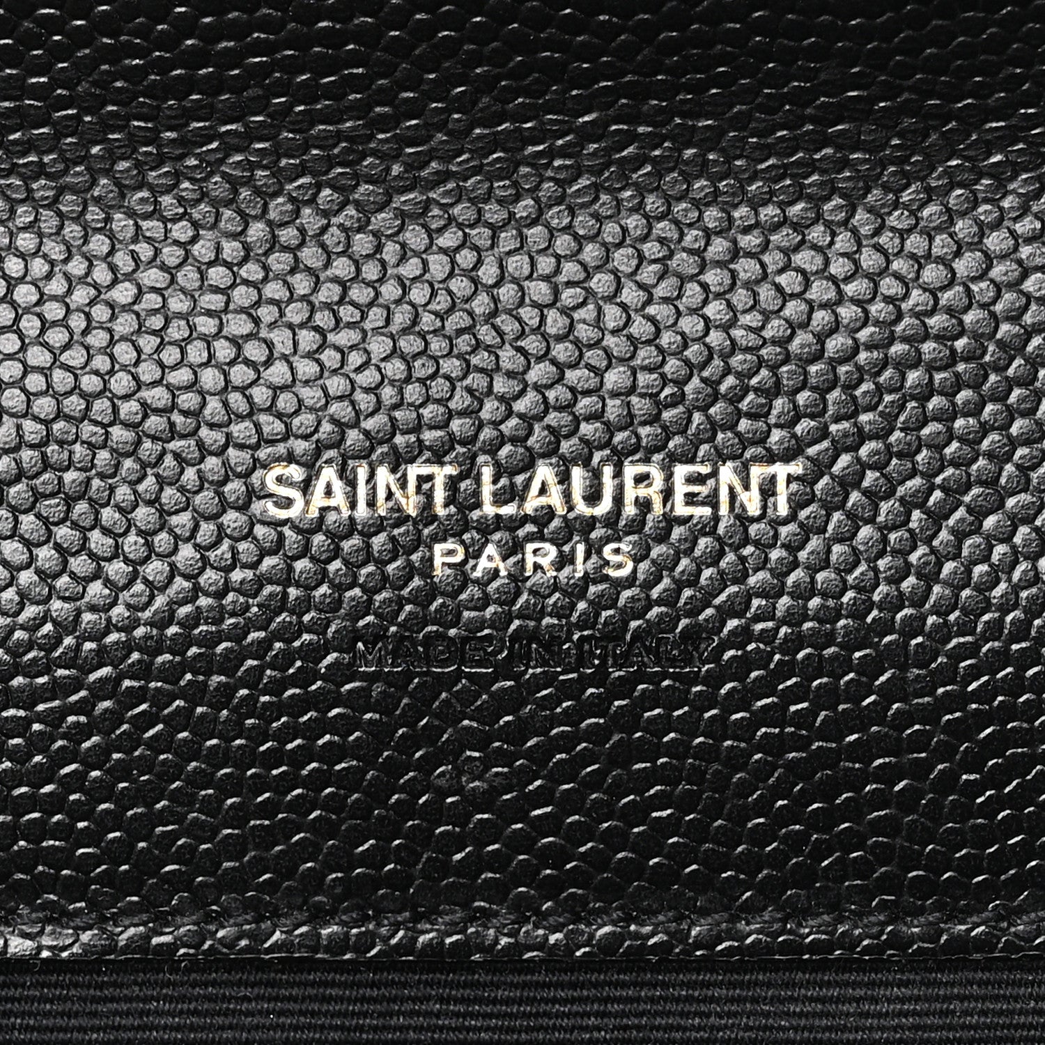 Saint Laurent Grain De Poudre Matelasse Chevron Monogram Envelope Clutch Black 6 of 8