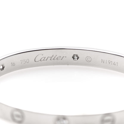 Cartier 18K White Gold 6 Diamond LOVE Bracelet 16 4 of 4