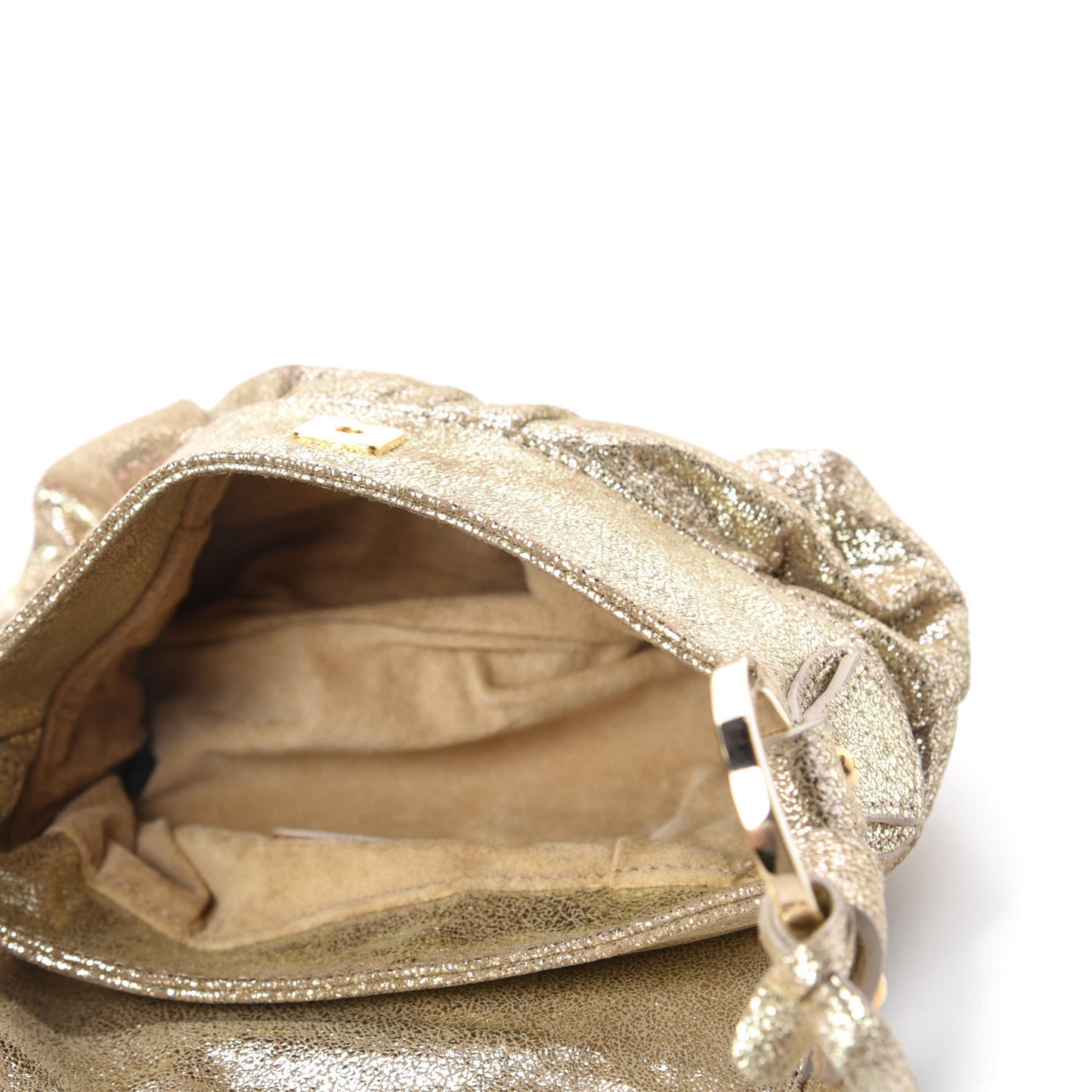 Metallic Nappa Mini Chef Shoulder Bag Gold