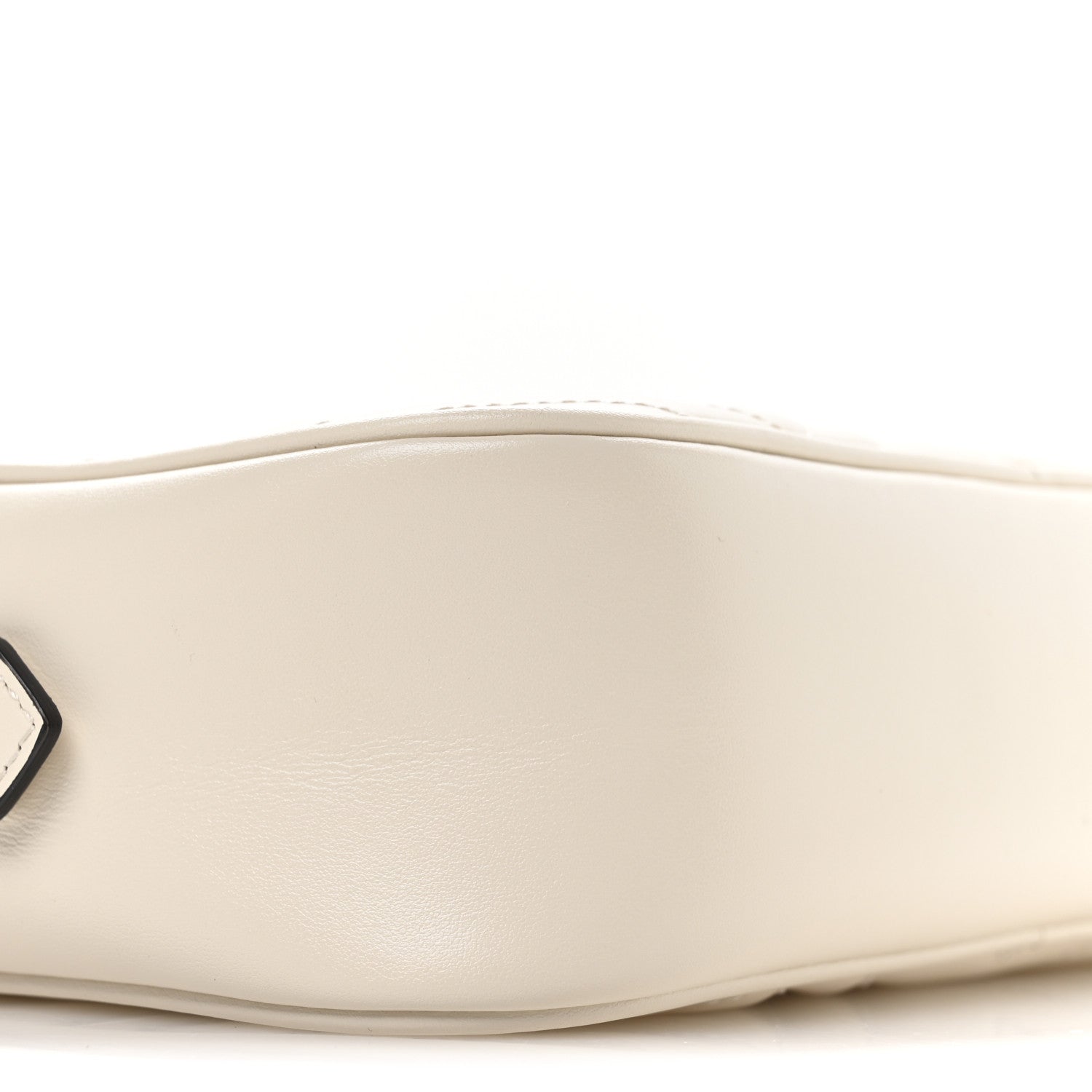 Gucci Calfskin Matelasse Small GG Marmont Chain Shoulder Bag White 9 of 10