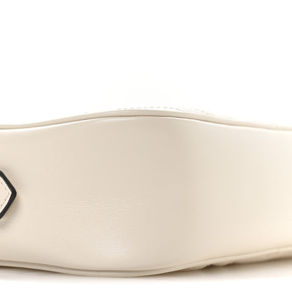 Gucci Calfskin Matelasse Small GG Marmont Chain Shoulder Bag White 9 of 10