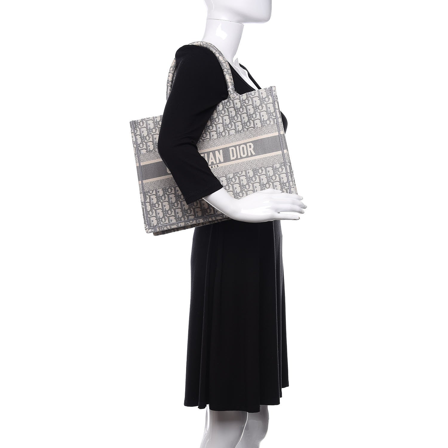 Christian Dior Oblique Medium Book Tote Grey 2 of 11