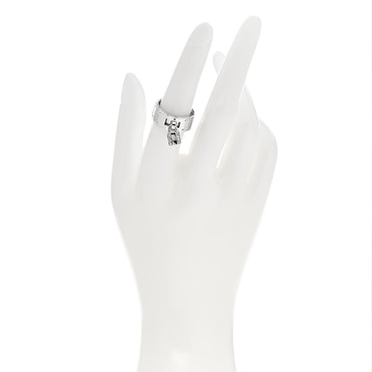 Hermes 18K White Gold Diamond Kelly Lock Ring 50 5.5 2 of 4