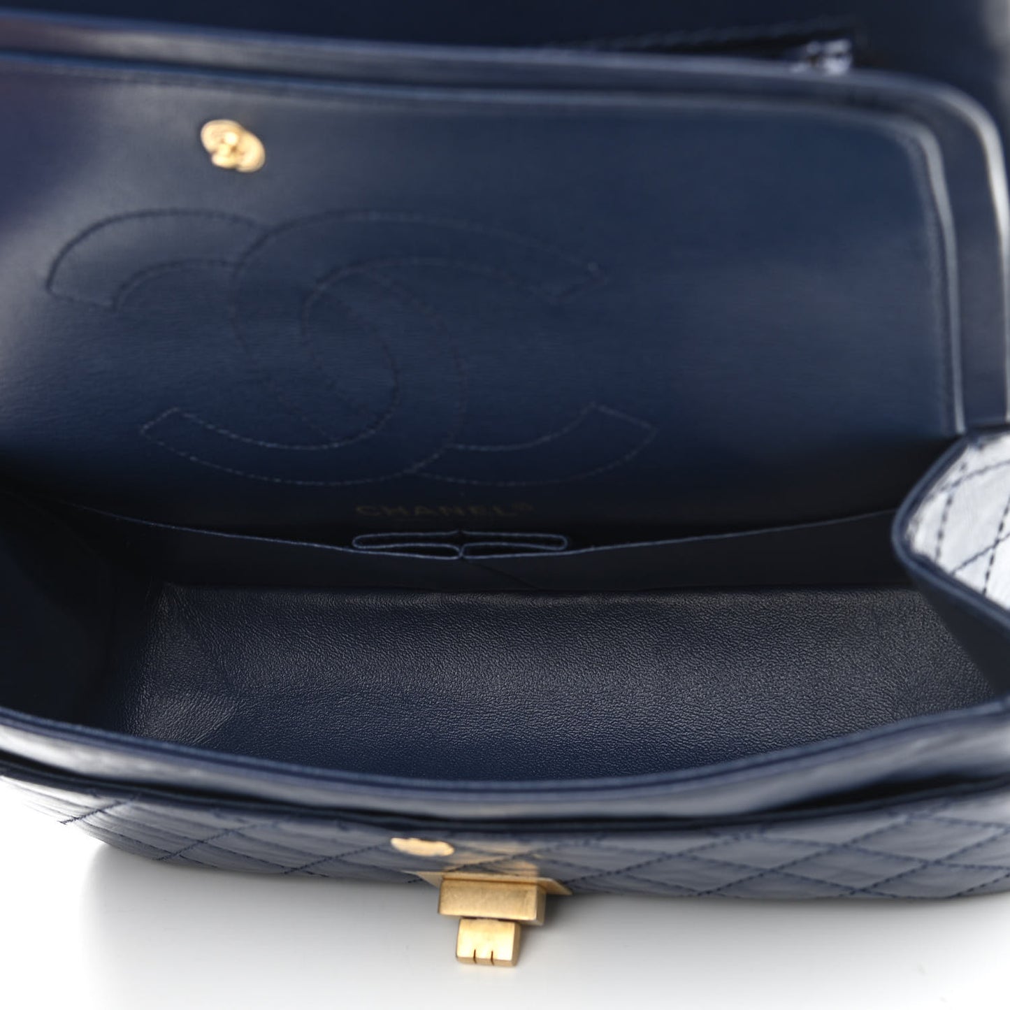 Aged Calfskin Quilted 2.55 Reissue 225 Flap Navy