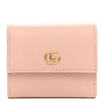 Gucci Dollar Calfskin GG Marmont Tri-Fold Wallet Perfect Pink 1 of 8