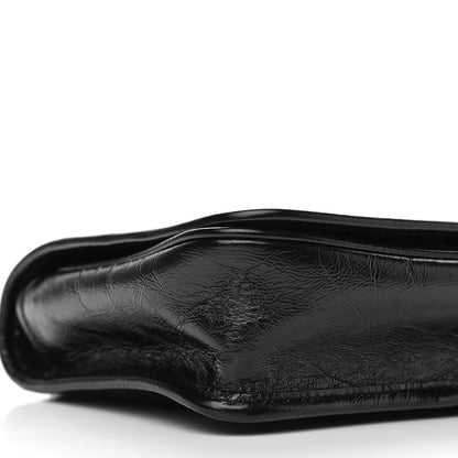 Saint Laurent Crinkled Calfskin Matelasse Monogram Niki Chain Wallet Black 8 of 10