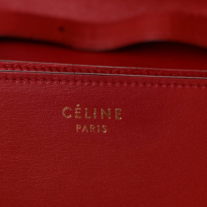 Celine Box Calfskin Medium Classic Box Flap Bag Red 6 of 10