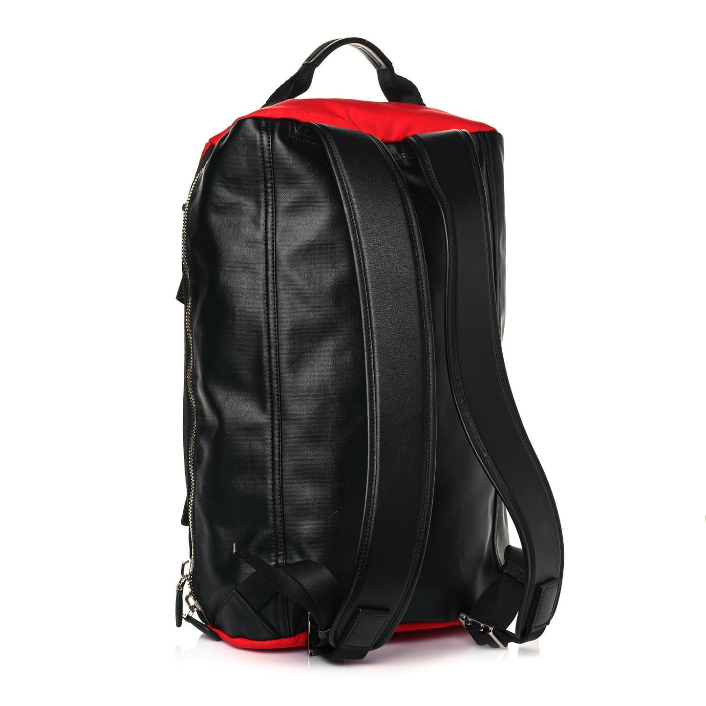 Nylon Canvas Convertible Duffle Backpack Red Black