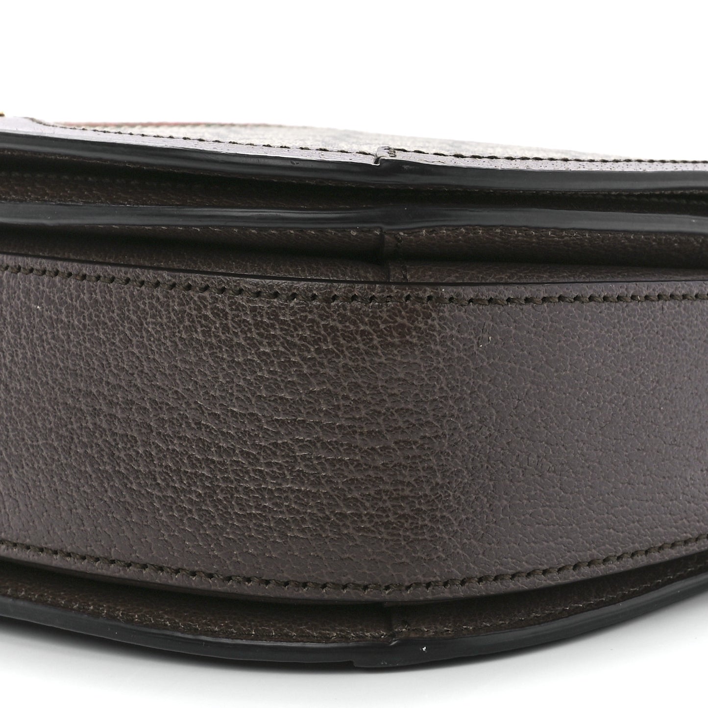 GG Supreme Monogram Web Small Ophidia Flap Messenger Bag Brown