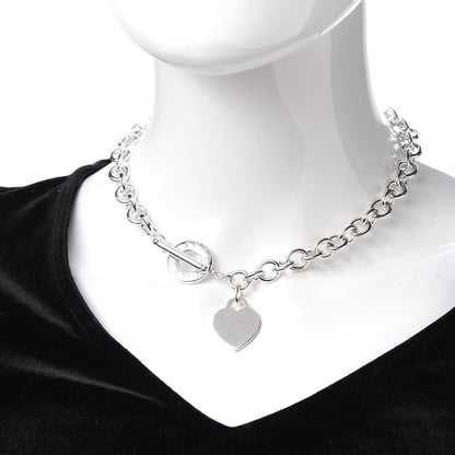 Tiffany Sterling Silver Heart Tag Toggle Necklace 2 of 6