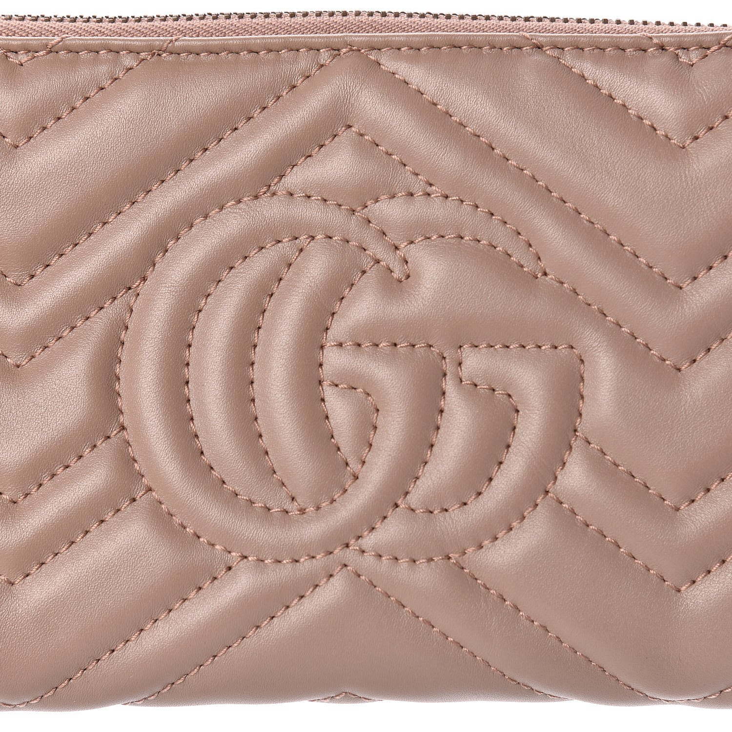 Gucci Calfskin Matelasse Mini GG Marmont Chain Bag Porcelain Rose 9 of 12