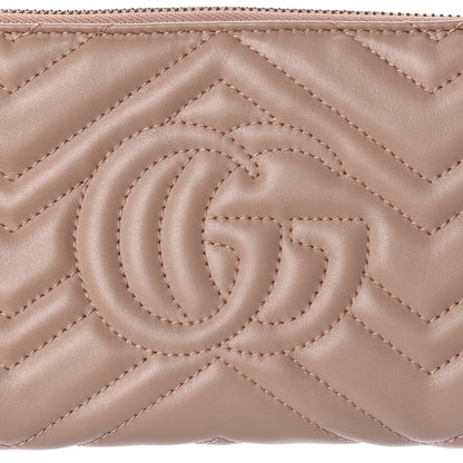 Gucci Calfskin Matelasse Mini GG Marmont Chain Bag Porcelain Rose 9 of 12