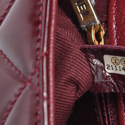 Chanel Patent Goatskin Quilted Medium CC Eyelet Flap Burgundy 7 of 11