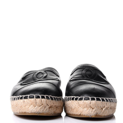 Chanel Lambskin CC Espadrilles 38 Black 2 of 6