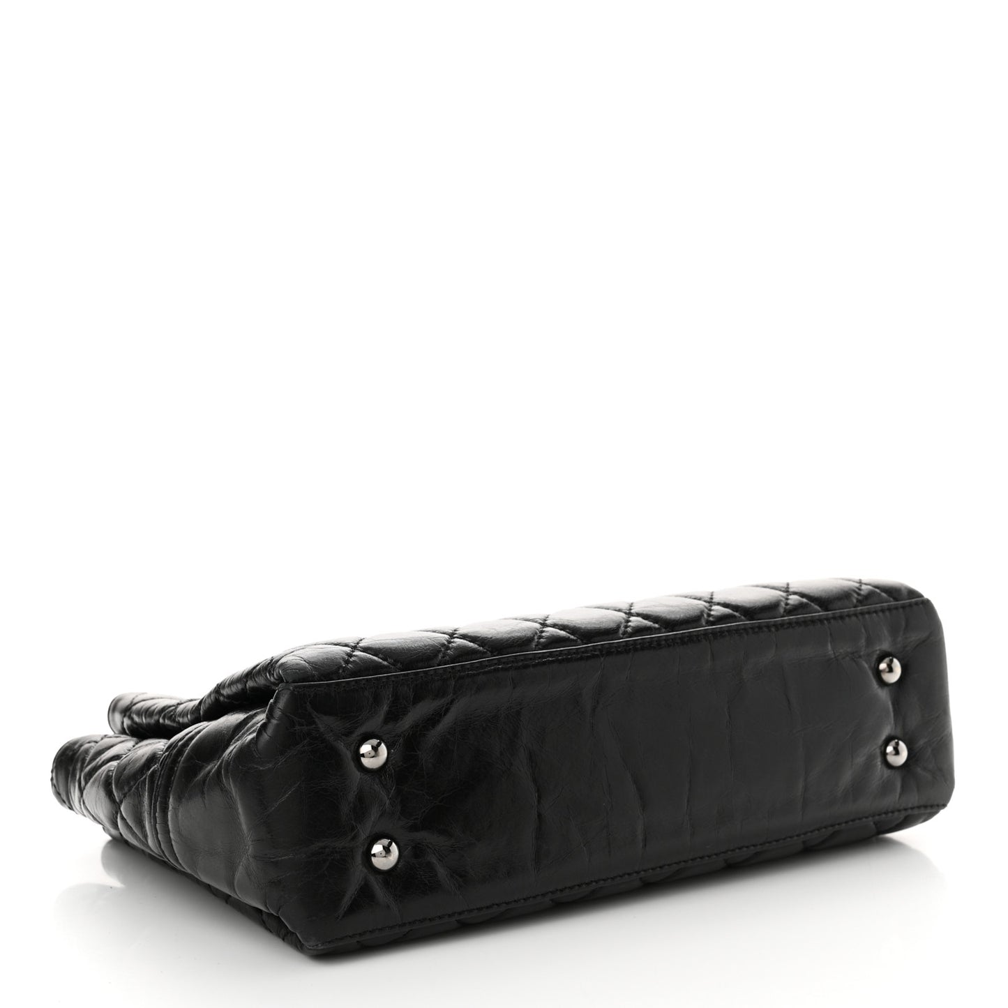 Calfskin Quilted Medium Coco Soft Tote Black