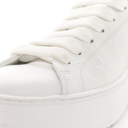 Louis Vuitton Lambskin Embossed Monogram Time Out Sneakers White 15 of 22