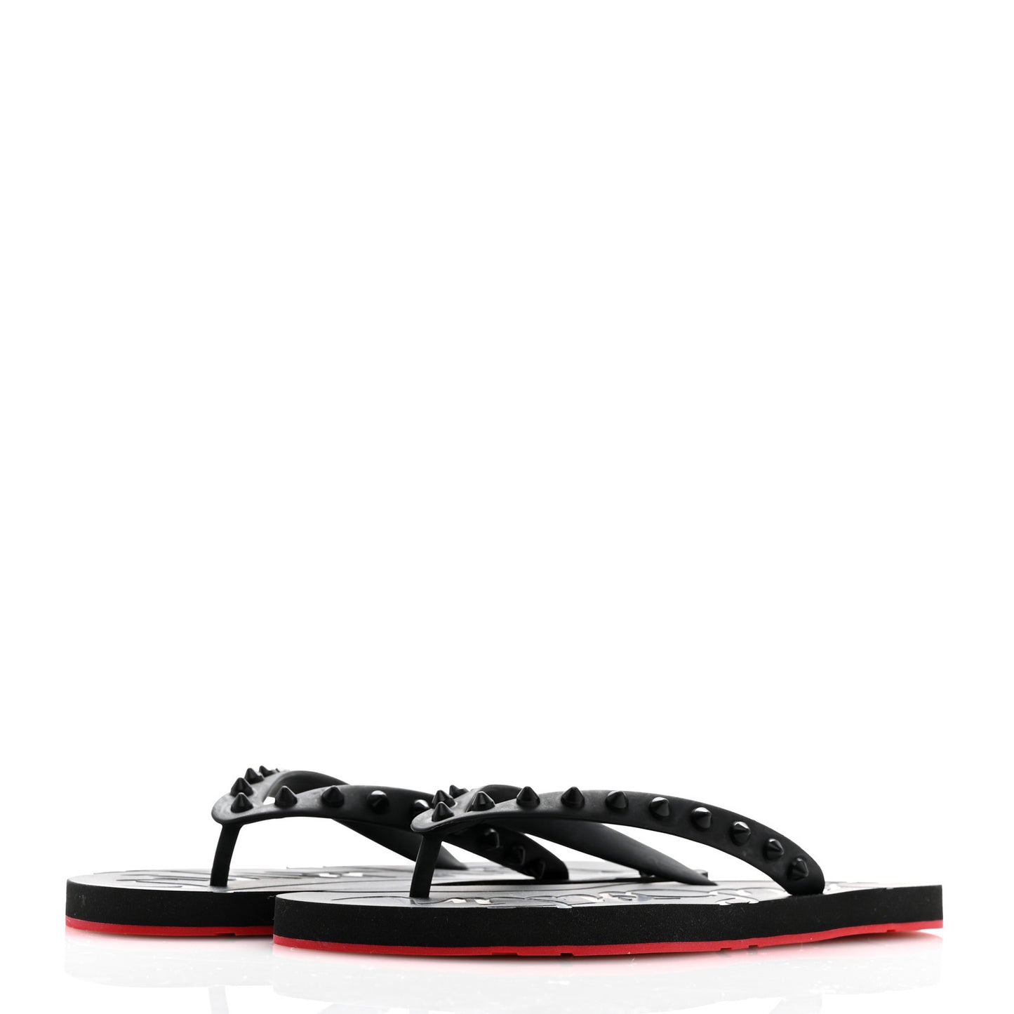 Rubber Spike Loubi Donna Flip Flop 38 Black