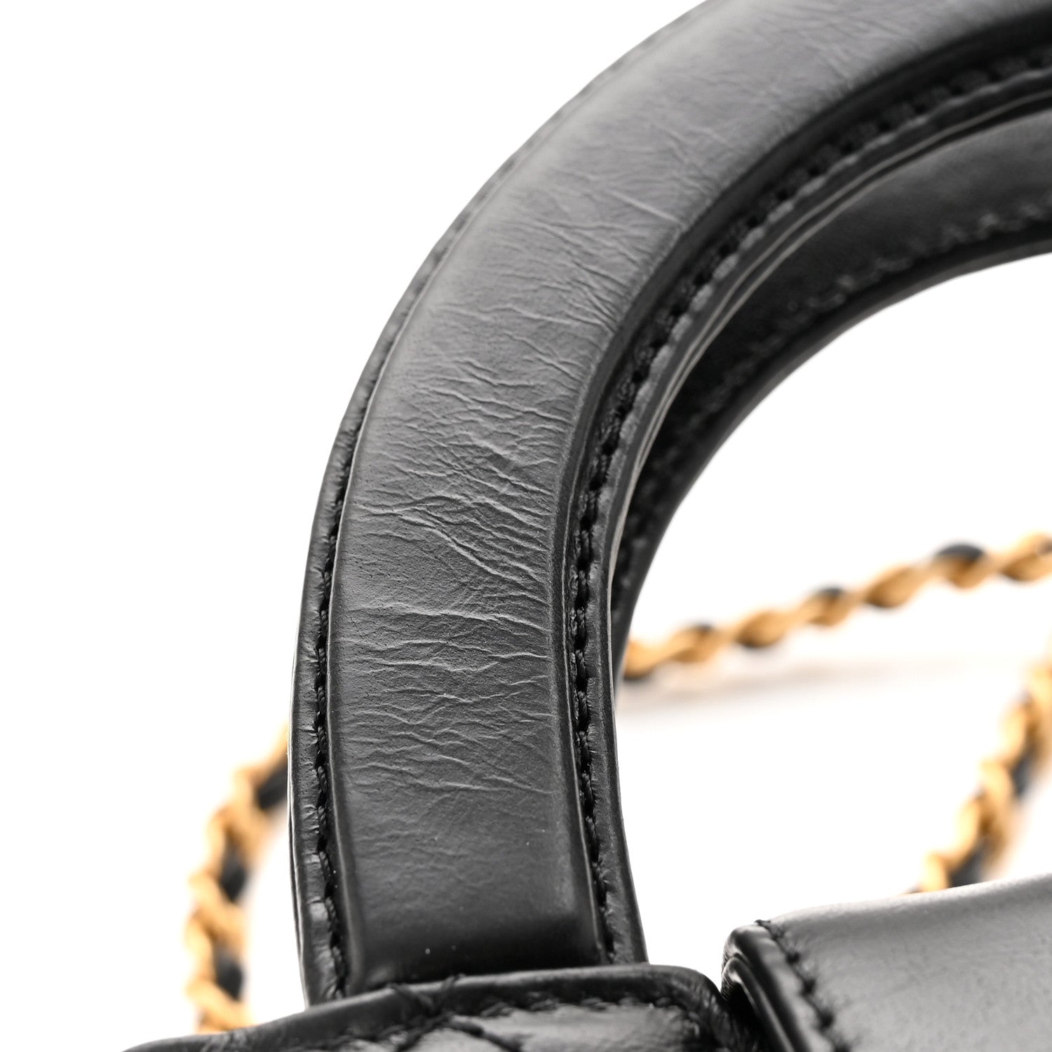 Chanel Shiny Aged Calfskin Quilted Nano Kelly Shopper Black 11 of 12