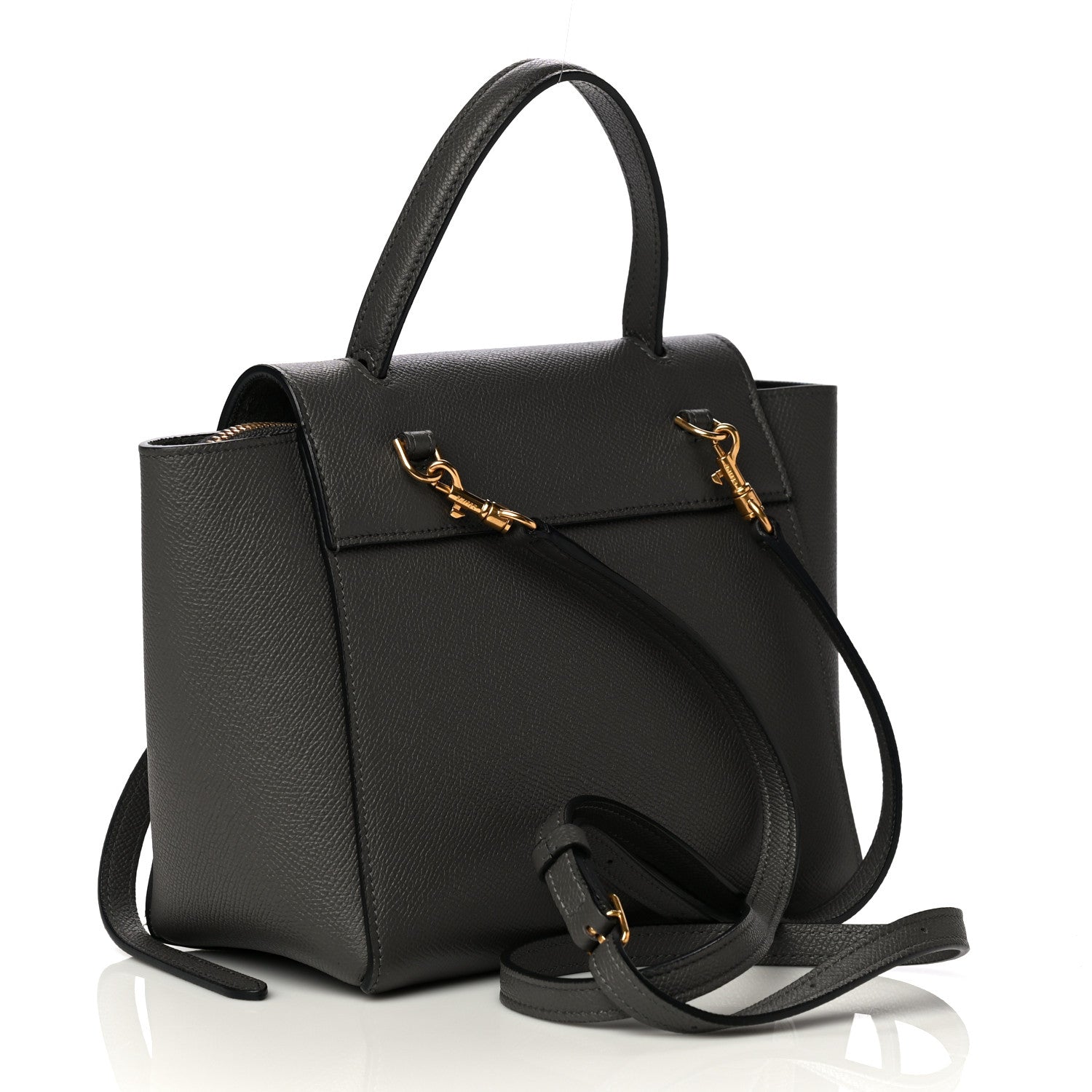 Celine Grained Calfskin Nano Belt Bag Grey 3 of 10