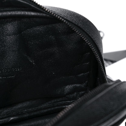 Saint Laurent Grain De Poudre Matelasse Monogram Mini Lou Camera Bag Black 13 of 15