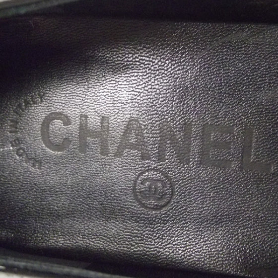 Chanel Patent Classic CC Flats 40 Navy/Black 11 of 11