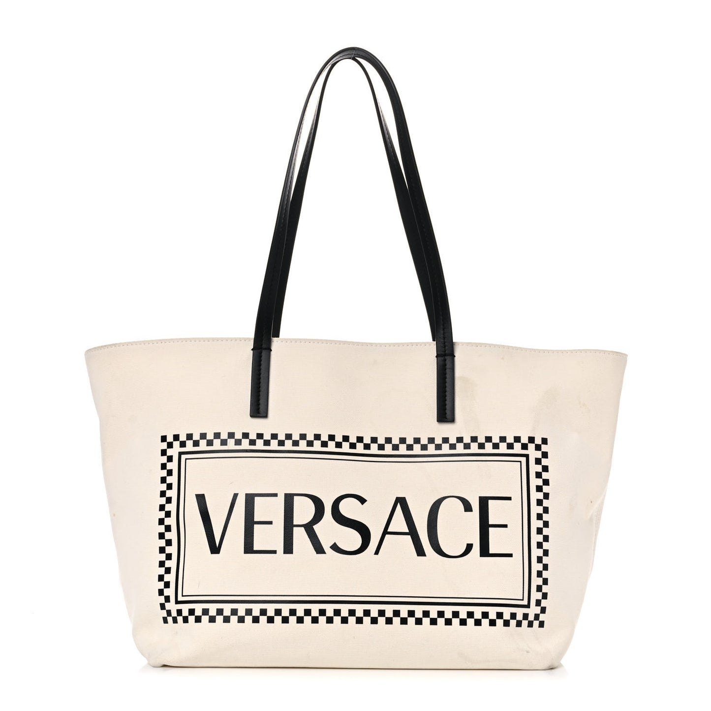Canvas Logo Tote Black White
