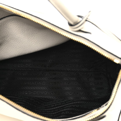 Prada Vitello Daino Zip Top Handle Tote Bianco 5 of 12