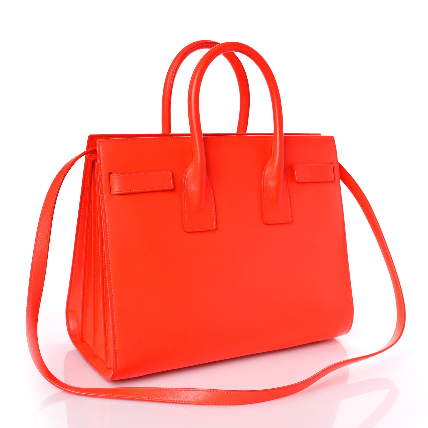 Calfskin Small Sac De Jour Neon Orange